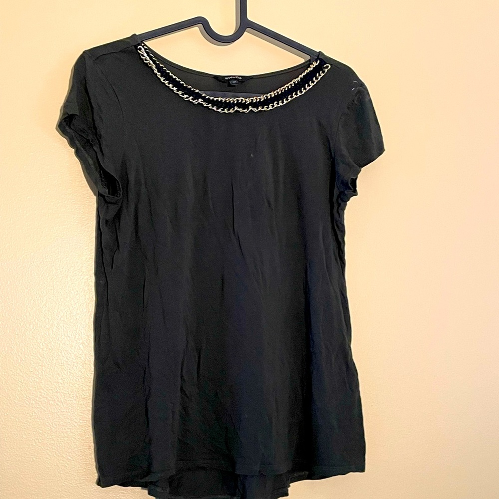 Forest Green shirt with gold chain
